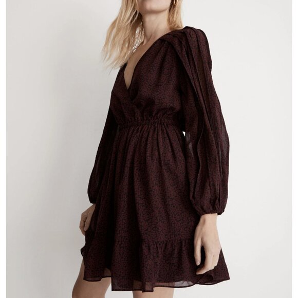 Madewell Burgundy Mini Dress - Picture 4 of 10